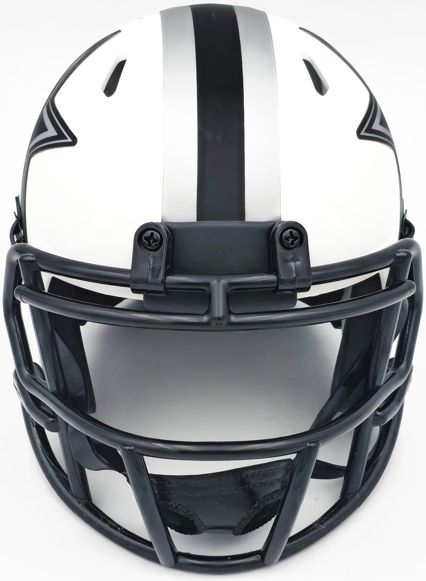 Leighton Vander Esch Autographed Dallas Cowboys Lunar Eclipse White Mini Helmet Fanatics Holo Stock #228809