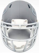 Tank Dell Autographed Houston Texans Slate Gray Speed Mini Helmet Beckett BAS QR Stock #229521