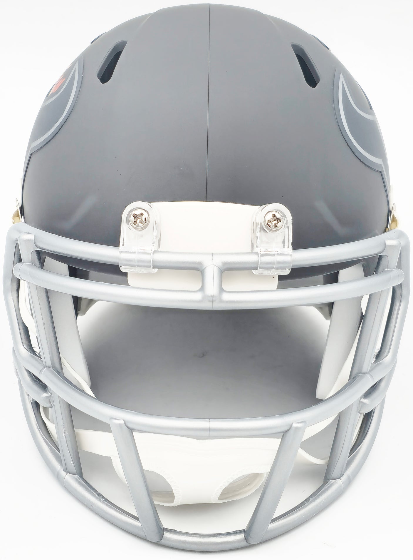 Tank Dell Autographed Houston Texans Slate Gray Speed Mini Helmet Beckett BAS QR Stock #229521