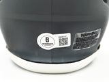 Tank Dell Autographed Houston Texans Slate Gray Speed Mini Helmet Beckett BAS QR Stock #229521