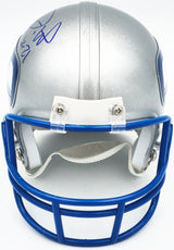 Devon Witherspoon Autographed Seattle Seahawks Silver 83-01 Throwback Mini Helmet MCS Holo Stock #229504