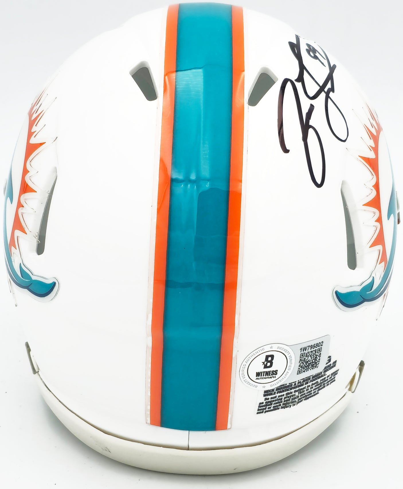 Jason Taylor Autographed Miami Dolphins White Speed Mini Helmet Beckett BAS Witness Stock #228817