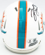 Jason Taylor Autographed Miami Dolphins White Speed Mini Helmet Beckett BAS Witness Stock #228817