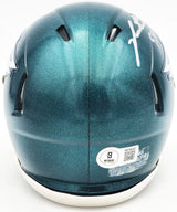 Jalen Carter Autographed Philadelphia Eagles Green Speed Mini Helmet Beckett BAS Witness Stock #229519