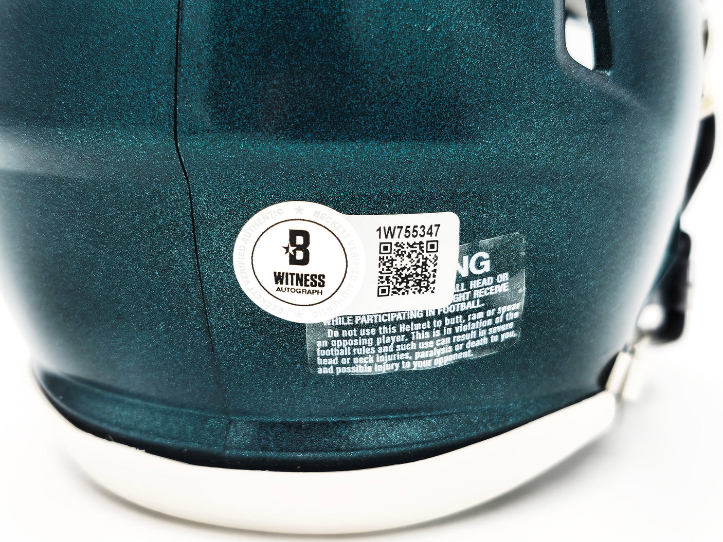 Jalen Carter Autographed Philadelphia Eagles Green Speed Mini Helmet Beckett BAS Witness Stock #229519