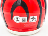 Ja'Marr Chase Autographed Cincinnati Bengals Orange Speed Mini Helmet Beckett BAS Witness Stock #228821