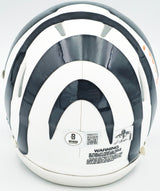 Ja'Marr Chase Autographed Cincinnati Bengals White 2022 Alternate Speed Mini Helmet Beckett BAS Witness Stock #228822