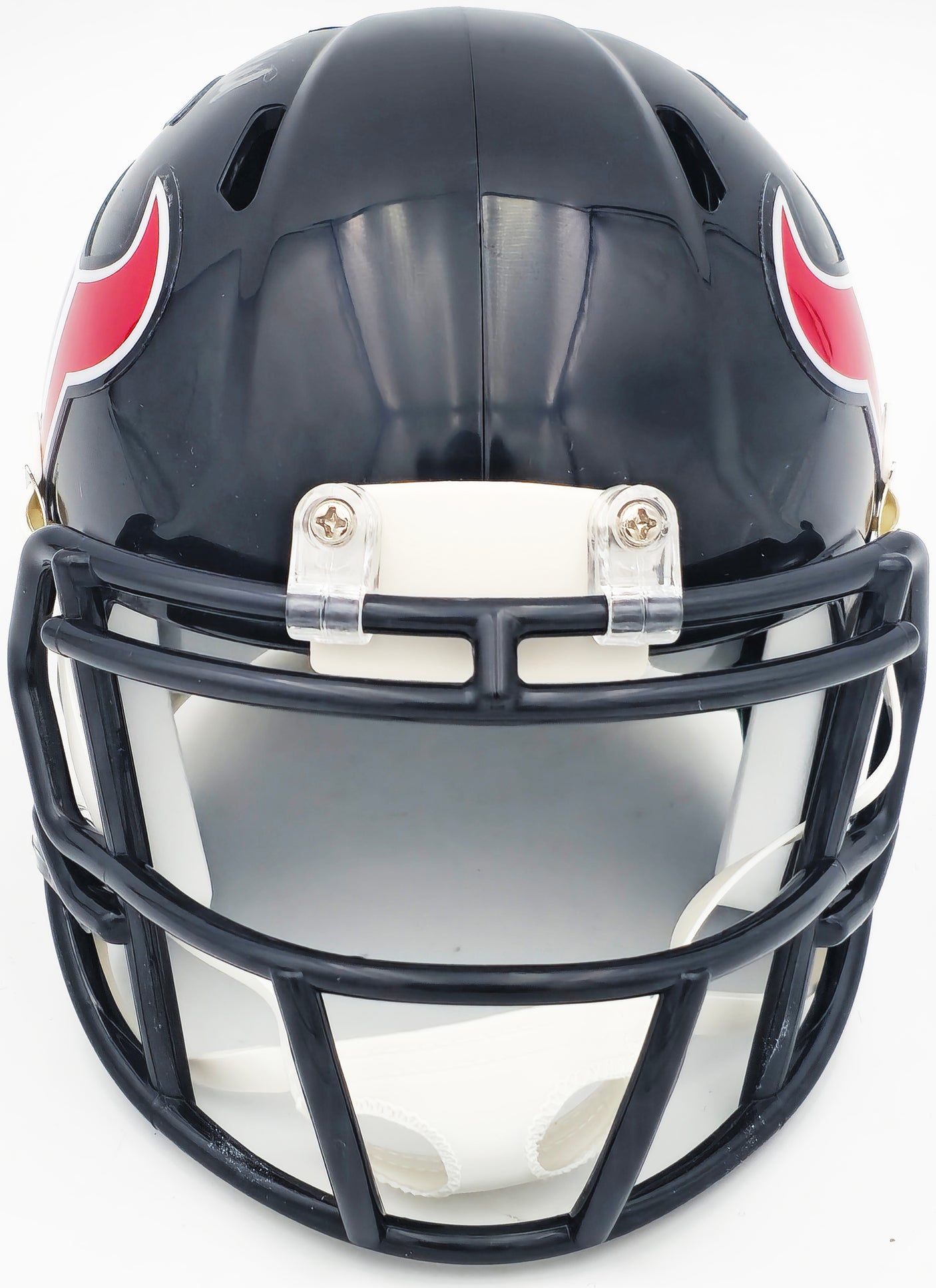 Tank Dell Autographed Houston Texans Blue Speed Mini Helmet Beckett BAS QR Stock #229520