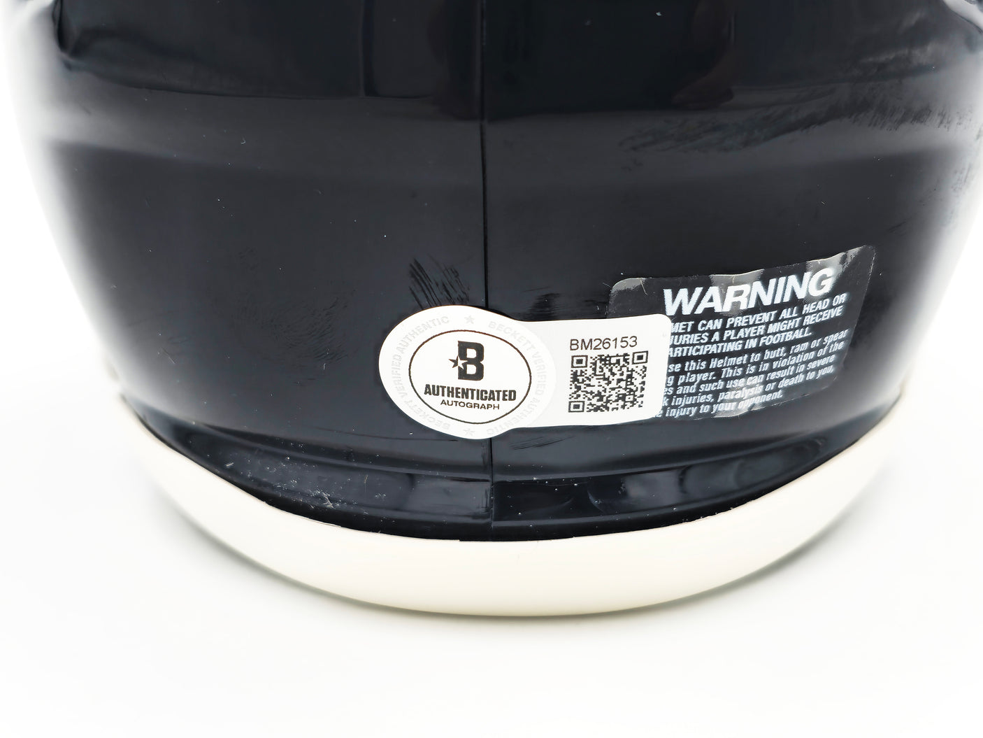 Tank Dell Autographed Houston Texans Blue Speed Mini Helmet Beckett BAS QR Stock #229520