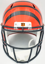 Ja'Marr Chase Autographed Cincinnati Bengals Orange Full Size Speed Replica Helmet Beckett BAS Witness Stock #228826