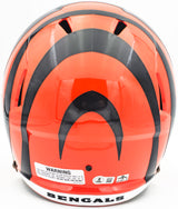 Ja'Marr Chase Autographed Cincinnati Bengals Orange Full Size Speed Replica Helmet Beckett BAS Witness Stock #228826