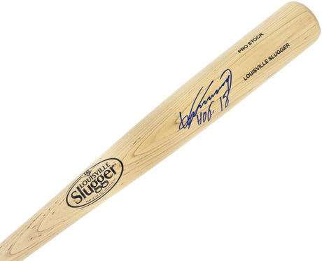 Vladimir Guerrero Sr. Autographed Blonde Louisville Slugger Baseball Bat Anaheim Angels "HOF 18" Beckett BAS Witness Stock #229986