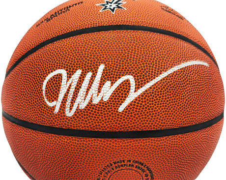 Victor Wembanyama Autographed Composite Leather San Antonio Spurs Logo Basketball Fanatics Holo Stock #230015