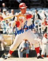 Johnny Bench Autographed 8x10 Photo Cincinnati Reds Beckett BAS QR #AE31635