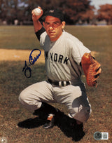 Yogi Berra Autographed 8x10 Photo New York Yankees Beckett BAS QR #AE31639