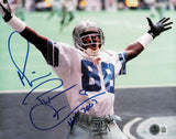 Michael Irvin Autographed 8x10 Photo Dallas Cowboys "Playmaker HOF 2007" Beckett BAS QR #AE31660