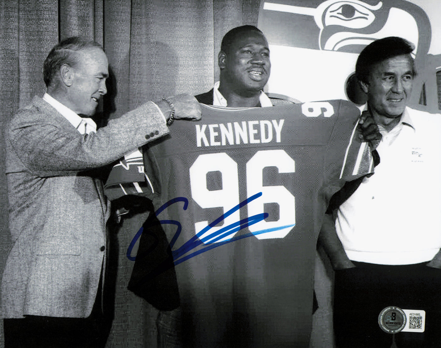 Cortez Kennedy Autographed 8x10 Photo Seattle Seahawks Beckett BAS QR #AE31665