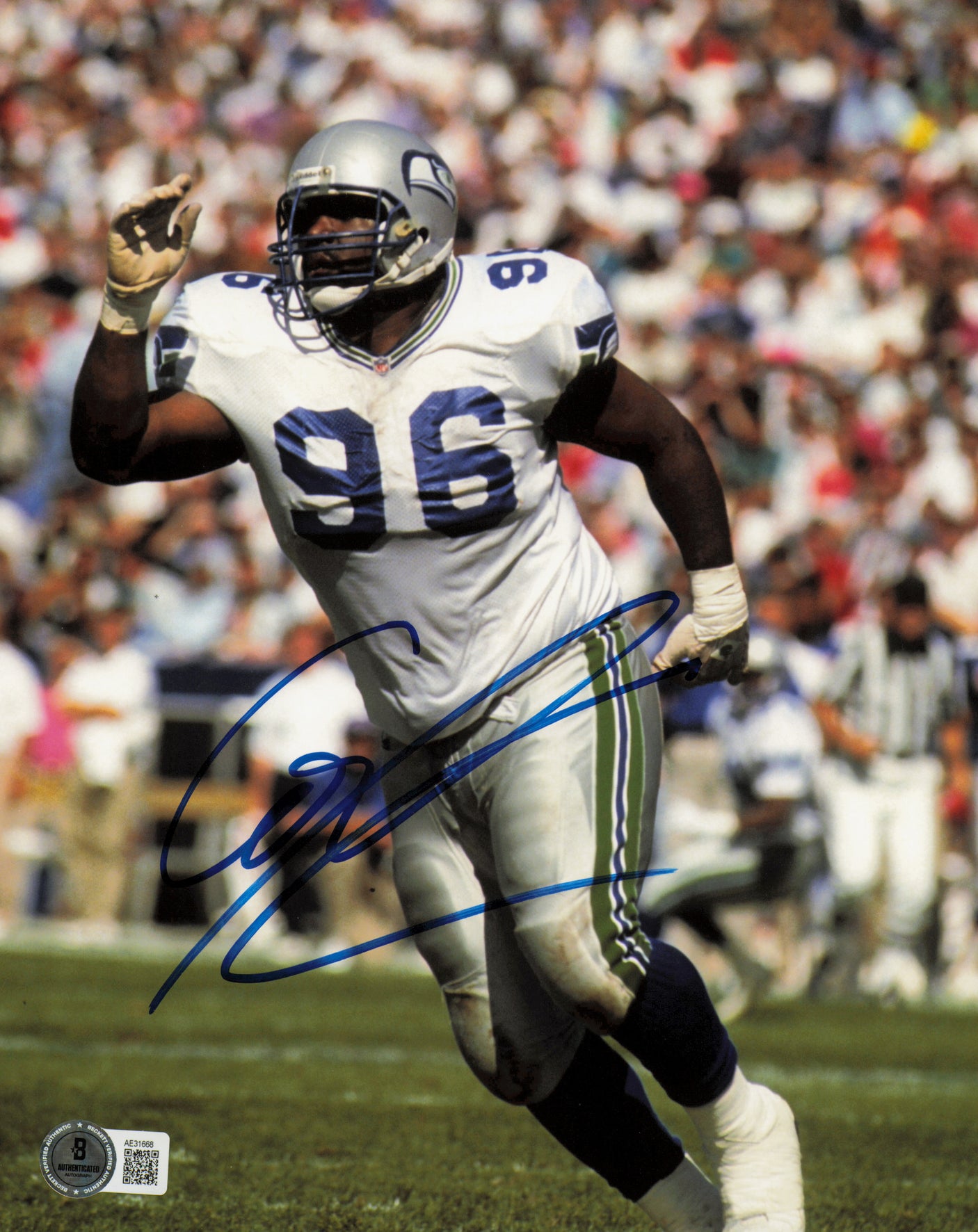 Cortez Kennedy Autographed 8x10 Photo Seattle Seahawks Beckett BAS QR #AE31668