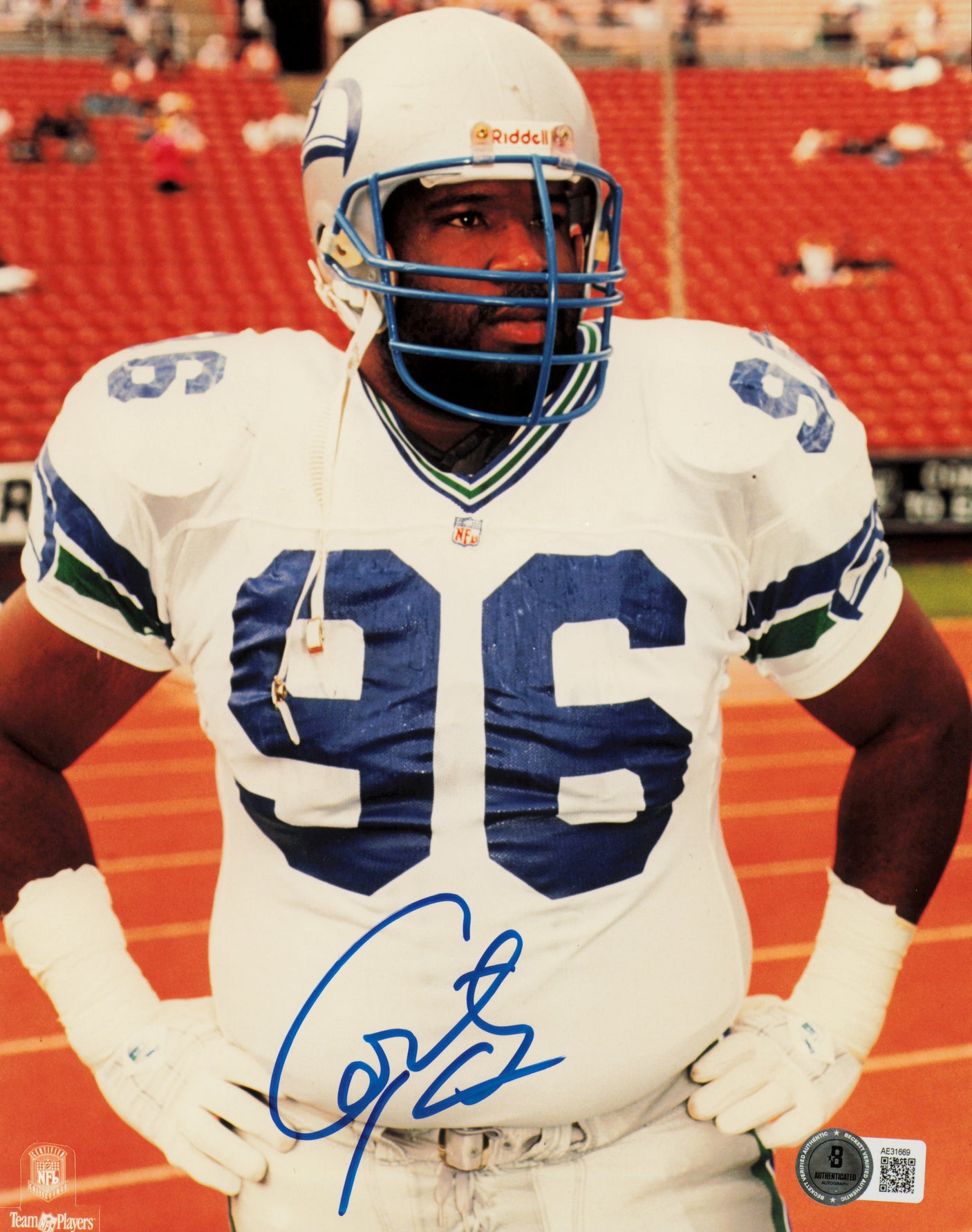 Cortez Kennedy Autographed 8x10 Photo Seattle Seahawks Beckett BAS QR #AE31669