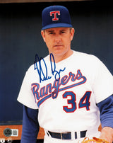 Nolan Ryan Autographed 8x10 Photo Texas Rangers Beckett BAS QR #AE31699