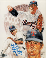 Nolan Ryan Autographed 8x10 Photo Texas Rangers Beckett BAS QR #AE31701