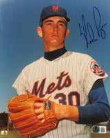 Nolan Ryan Autographed 8x10 Photo New York Mets Beckett BAS QR #AE31707