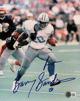 Barry Sanders Autographed 8x10 Photo Detroit Lions "From" Vintage Signature Beckett BAS QR #AE31713