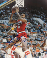 Julius Dr. J Erving Autographed 8x10 Photo Philadelphia 76ers Beckett BAS QR #AE31720