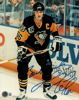 Mario Lemieux Autographed 8x10 Photo Pittsburgh Penguins "Best Wishes" Beckett BAS QR #AE31729