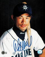 Ichiro Suzuki Autographed 8x10 Photo Seattle Mariners Vintage Signature Beckett BAS QR #AE31731