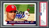 Albert Pujols Autographed 2001 Fleer Rookie Card #451 St. Louis Cardinals PSA 9 Auto Grade Gem Mint 10 PSA/DNA #96191049