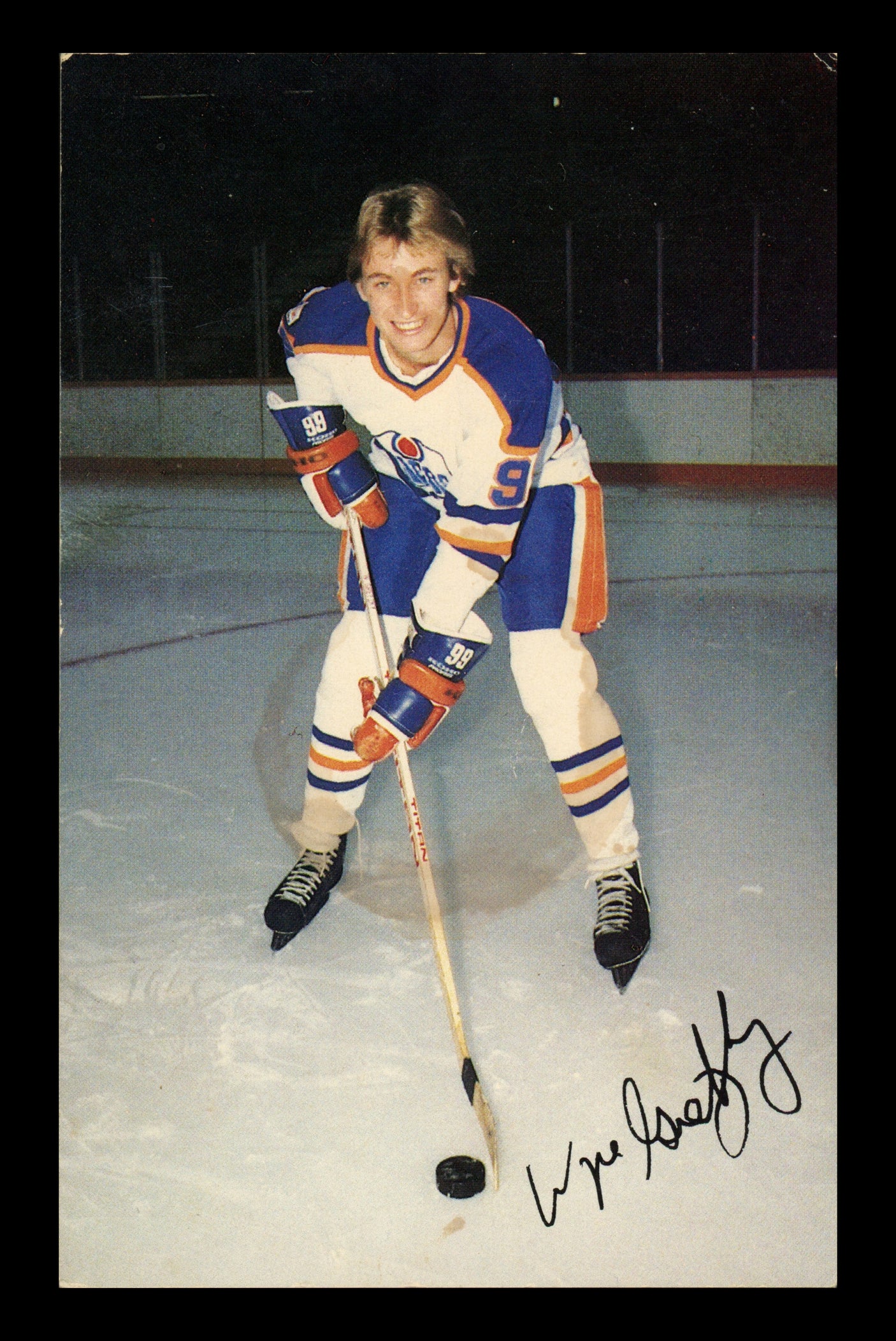 Unsigned Wayne Gretzky 3.5x 5 Rookie 1979 Postcard Edmonton Oilers SKU #242474