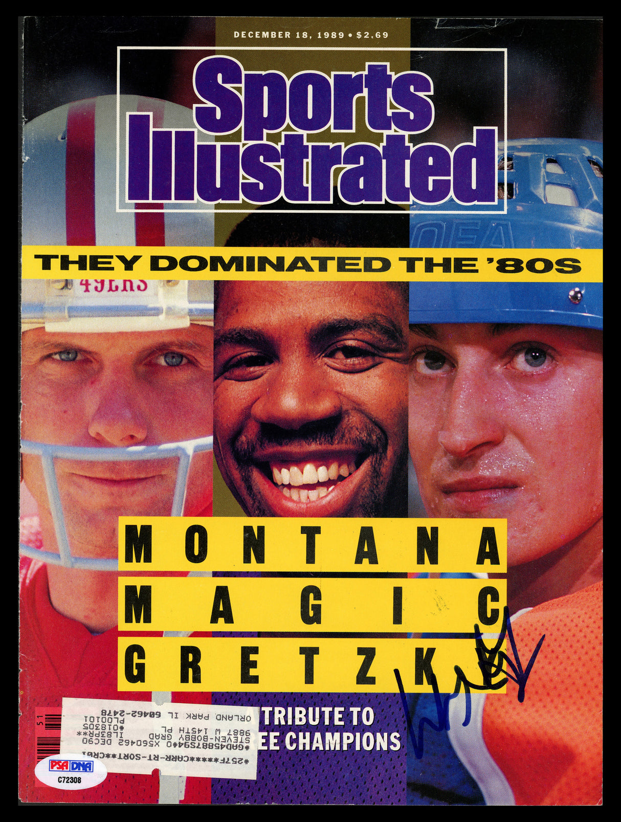 Wayne Gretzky Autographed Sports Illustrated Magazine Cover Edmonton Oilers PSA/DNA #C72308