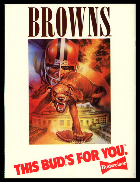 1989 Cleveland Browns Team Signed Autographed Yearbook With 32 Signatures Including Bernie Kosar SKU #242500