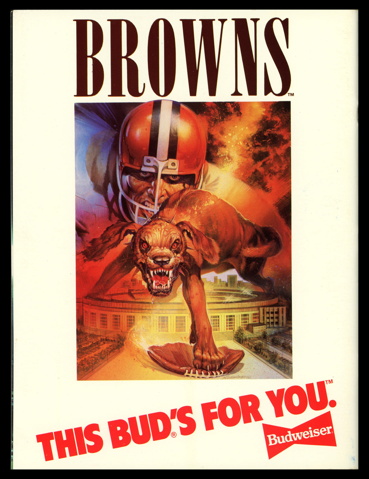 1989 Cleveland Browns Team Signed Autographed Yearbook With 32 Signatures Including Bernie Kosar SKU #242500