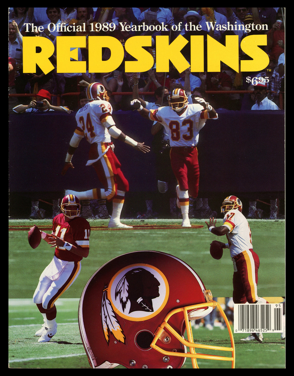 1989 Washington Redskins Team Signed Autographed Yearbook With 30 Signatures Including Art Monk SKU #242501