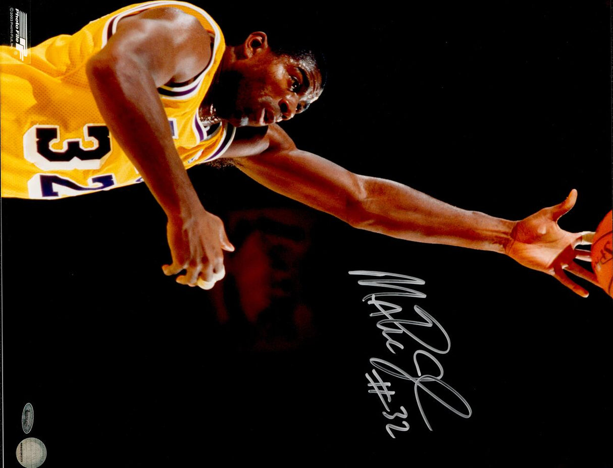 Magic Johnson Autographed 16x20 Photo Los Angeles Lakers "#32" TriStar Holo #5082047