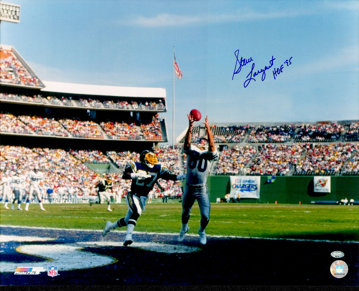 Steve Largent Autographed 16x20 Photo Seattle Seahawks "HOF '95" MCS Holo #68118