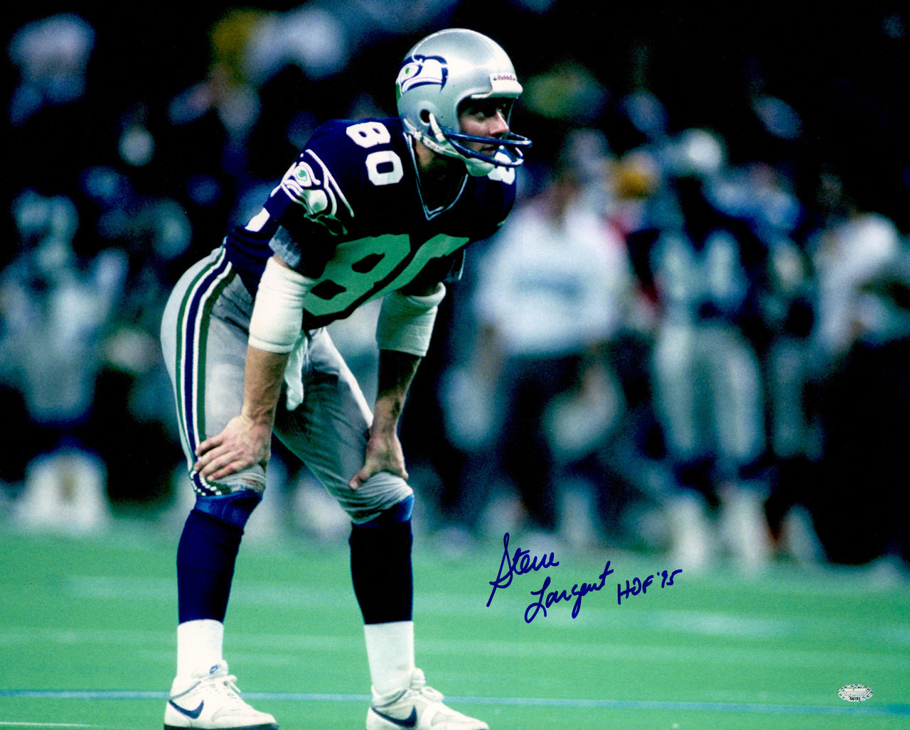 Steve Largent Autographed 16x20 Photo Seattle Seahawks "HOF '95" MCS Holo #68122