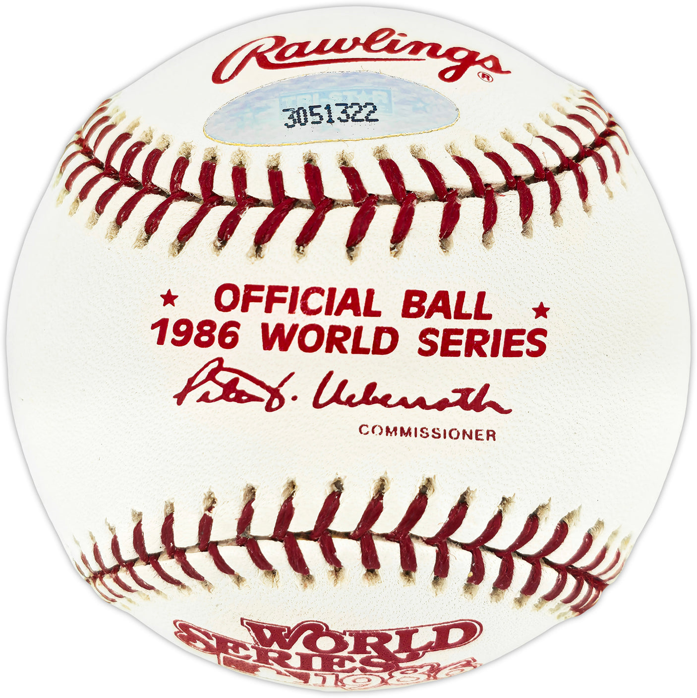 Jim Rice Autographed Official 1986 World Series Logo Baseball Boston Red Sox Tristar Holo #3051322