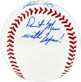 Nolan Ryan Autographed Official MLB Baseball Texas Rangers "Don't Mess With Texas!" NR Holo SKU #243151