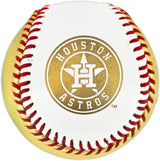 Framber Valdez Autographed Official Gold 2022 World Series Logo Baseball Houston Astros Beckett BAS Witness #W539261