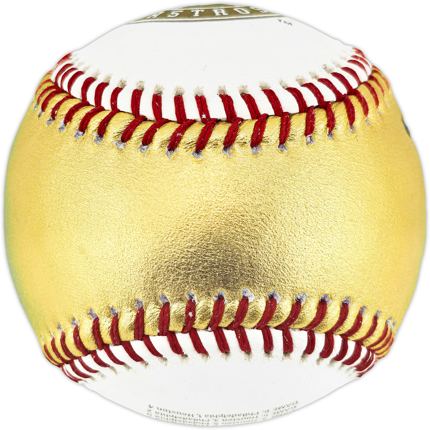 Framber Valdez Autographed Official Gold 2022 World Series Logo Baseball Houston Astros Beckett BAS Witness #W539262