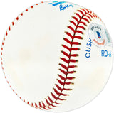 Eddie Mathews Autographed Official AL Baseball Milwaukee Braves Beckett BAS QR #BK66816