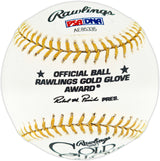 Ron Santo Autographed Official Gold Glove Logo MLB Baseball Chicago Cubs "5x Gold G." PSA/DNA #AE85335