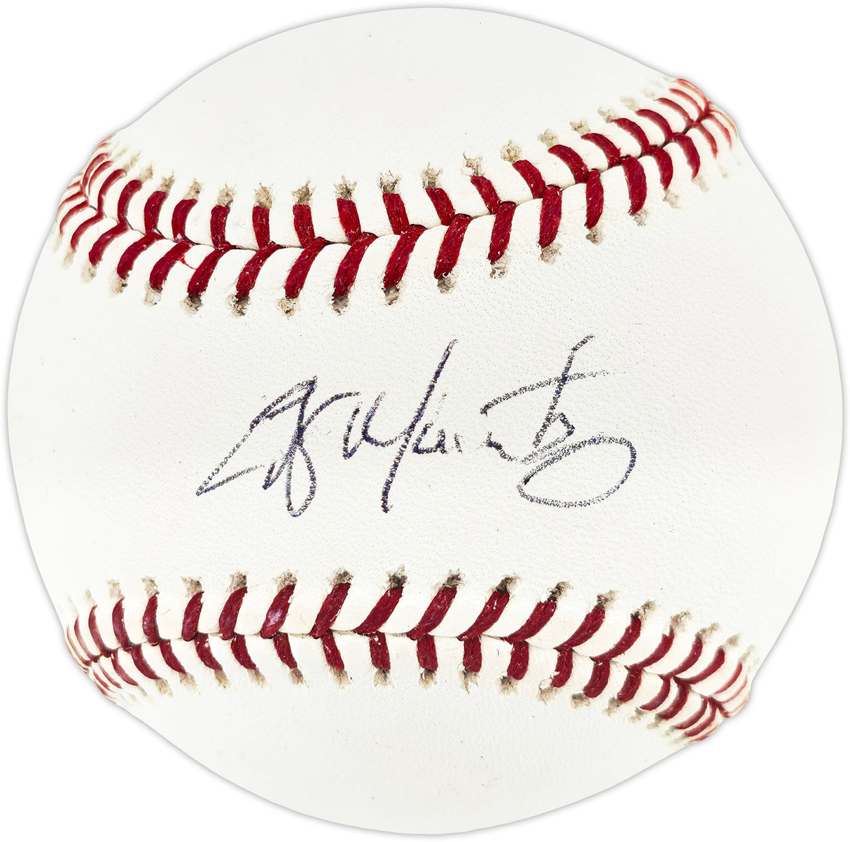 Edgar Martinez Autographed Official 2019 Hall of Fame Logo MLB Baseball Seattle Mariners MCS Holo #64032