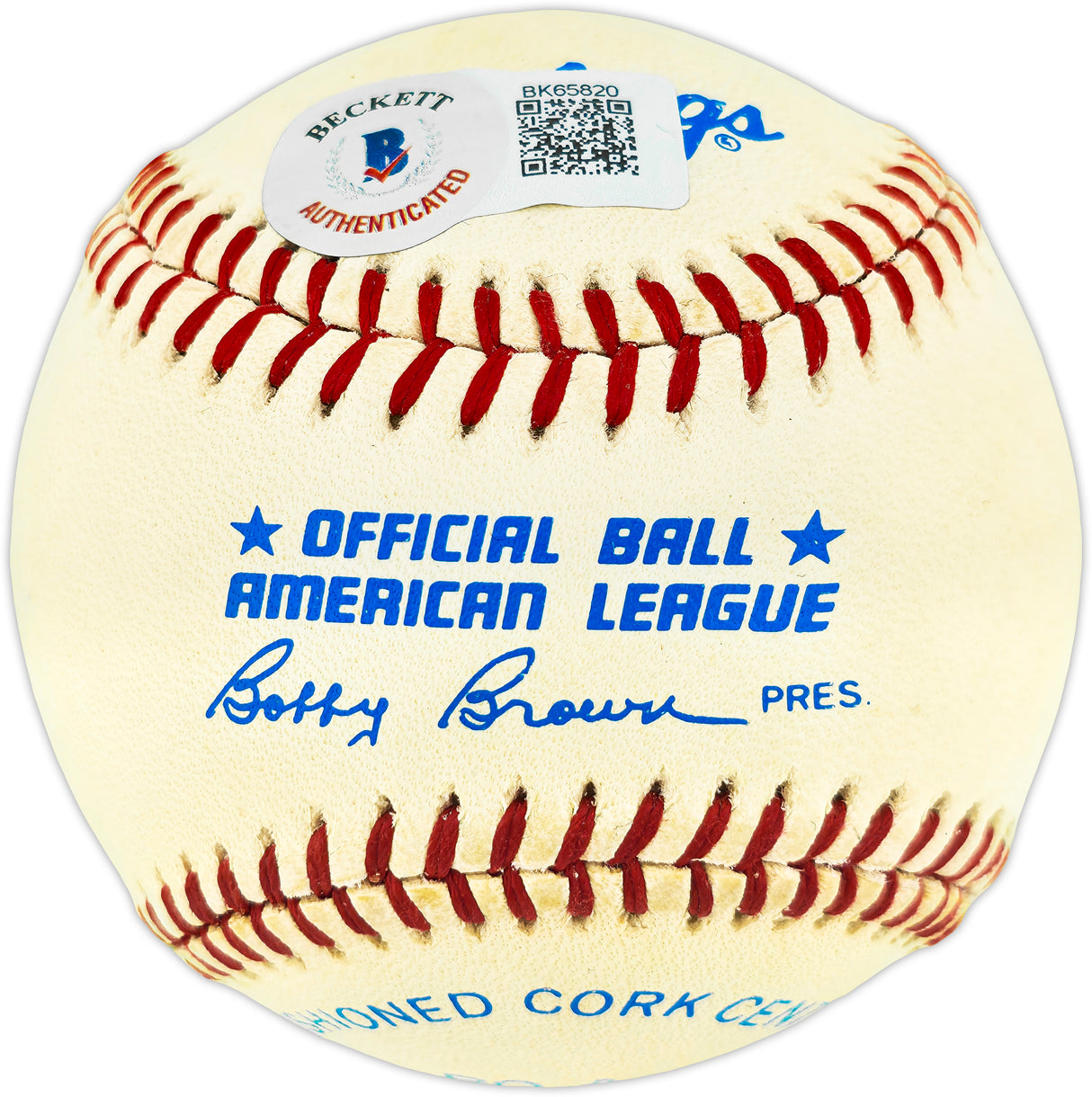 Joe Morgan Autographed Official AL Baseball Cincinnati Reds Beckett BAS QR #BK65820