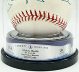 Mickey Mantle Autographed Official AL Baseball New York Yankees Auto Grade Gem Mint 10 Beckett BAS #9373580