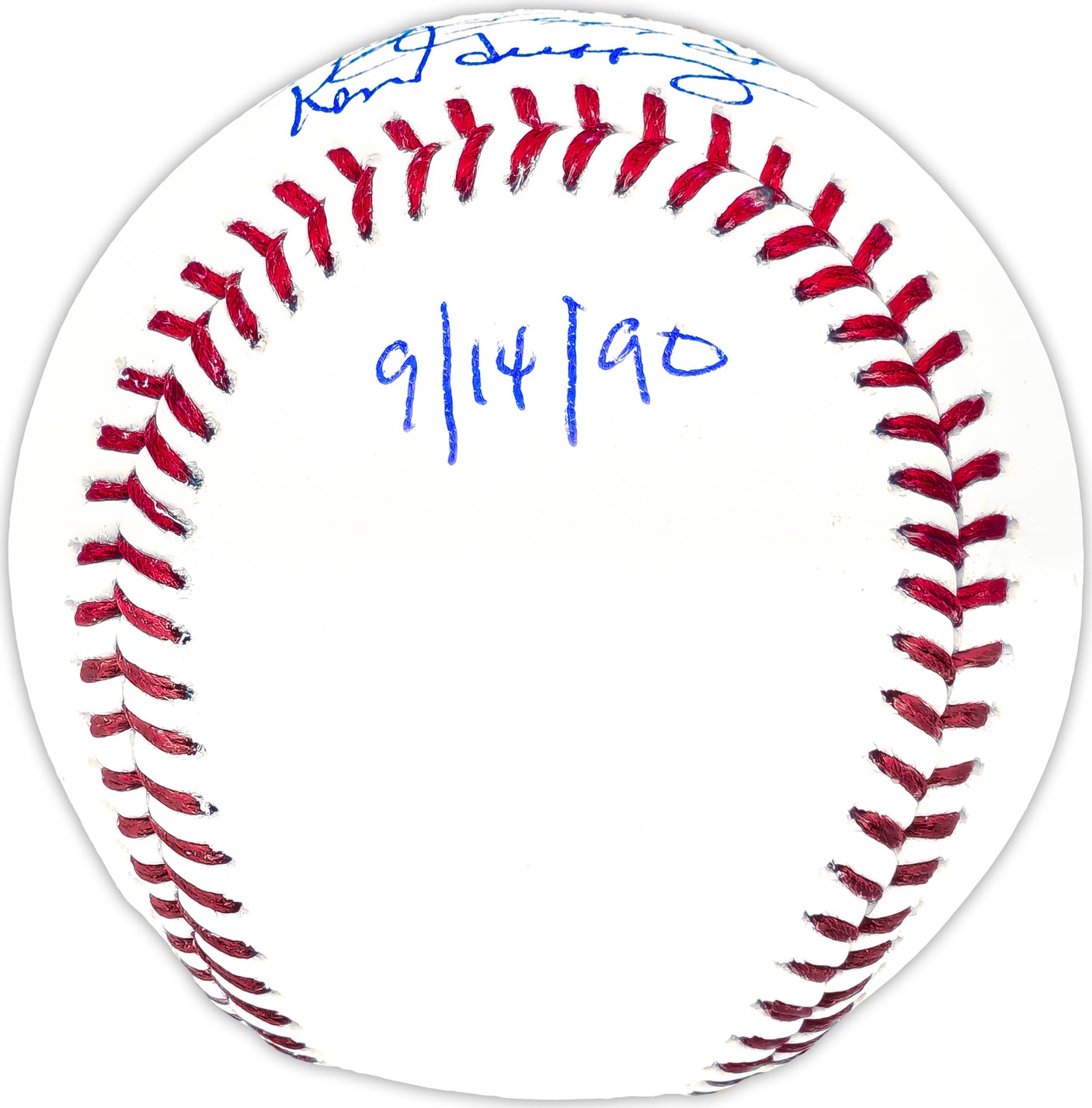 Ken Griffey Jr. & Ken Griffey Sr. Autographed Official MLB Baseball Seattle Mariners "Back To Back HR 9/14/90" Beckett BAS Witness Stock #230129