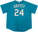 Seattle Mariners Ken Griffey Jr. Autographed Teal Nike Jersey Size XXL Beckett BAS Witness Stock #230142